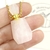 COLLAR PERFUMERO BOTELLA POSION CUARZO ROSA DORADO - comprar online
