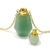 COLLAR PERFUMERO BOTELLA POSION DE CUARZO VERDE DORADO - Ser Mineral Accesorios