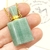COLLAR BOTELLA PERFUMERO RECTO CUARZO VERDE DORADO - comprar online