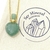 COLLAR PERFUMERO BOTELLA CORAZON CUARZO VERDE DORADO - tienda online