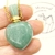 COLLAR PERFUMERO BOTELLA CORAZON CUARZO VERDE DORADO - comprar online