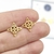 MINI ARITOS NUDO DE BRUJA DORADO en internet