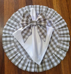 PORTA GUARDANAPO DE LAÇO XADREZ CAQUI (Unidade) na internet