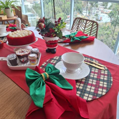 CAPA DE SOUSPLAT XADREZ NATALINO - MADU HOUSE DECOR