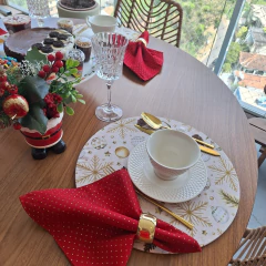 Imagem do GUARDANAPO POÁ VERMELHO - NATAL