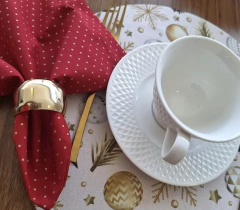 GUARDANAPO POÁ VERMELHO - NATAL - MADU HOUSE DECOR