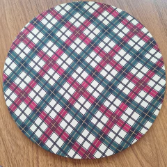 KIT CAPA SOUSPLAT XADREZ NATALINO + GUARDANAPO VERMELHO - 2 LUGARES na internet