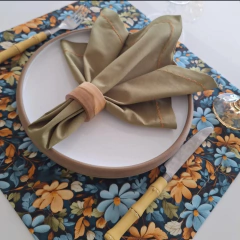 LUGAR AMERICANO FLORAL AZUL 3D - MADU HOUSE DECOR