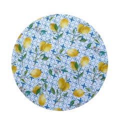 KIT CAPA SOUSPLAT ESTAMPADO LIMÃO SICILIANO + GUARDANAPO AMARELO OURO - 2 LUGARES - comprar online