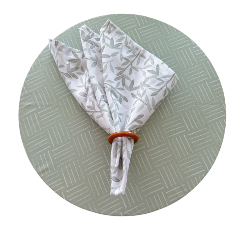 KIT CAPA DE SOUSPLAT + GUARDANAPO - 2 LUGARES - COLEÇÃO FLORES DO BOSQUE