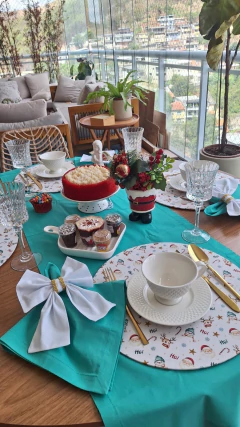 PORTA GUARDANAPO DE LAÇO BRANCO NATALINO - loja online