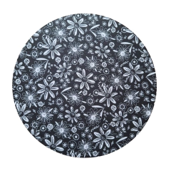 CAPA DE SOUSPLAT FLORAL FUNDO PRETO - comprar online