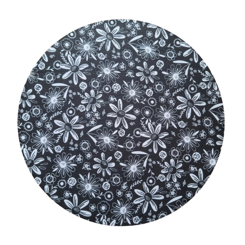 CAPA DE SOUSPLAT FLORAL FUNDO PRETO - comprar online