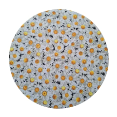 KIT CAPA DE SOUSPLAT MARGARIDAS + GUARDANAPO CINZA - 2 LUGARES na internet