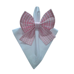 PORTA GUARDANAPO DE LAÇO XADREZ ROSA na internet