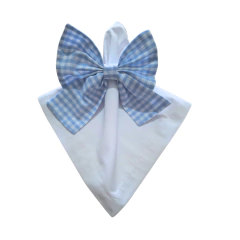 PORTA GUARDANAPO DE LAÇO XADREZ AZUL na internet