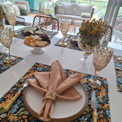 LUGAR AMERICANO FLORAL AZUL 3D na internet