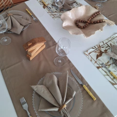 TRILHO DE MESA MARROM - loja online