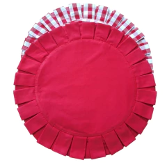 LUGAR AMERICANO REDONDO DUPLA FACE XADREZ/ VERMELHO - comprar online