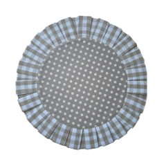 LUGAR AMERICANO REDONDO DUPLA FACE XADREZ/ POÁ CAQUI na internet