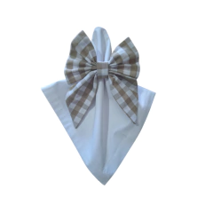 PORTA GUARDANAPO DE LAÇO XADREZ CAQUI (Unidade) - MADU HOUSE DECOR