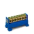 Barramento de Distribuição KS003/7B - 7 Vias - Azul + Suporte P/ Trilho Din