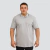 GOLA POLO LISA COM PUNHO CINZA MESCLA - comprar online