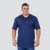 GOLA POLO LISA COM PUNHO AZUL MARINHO - comprar online