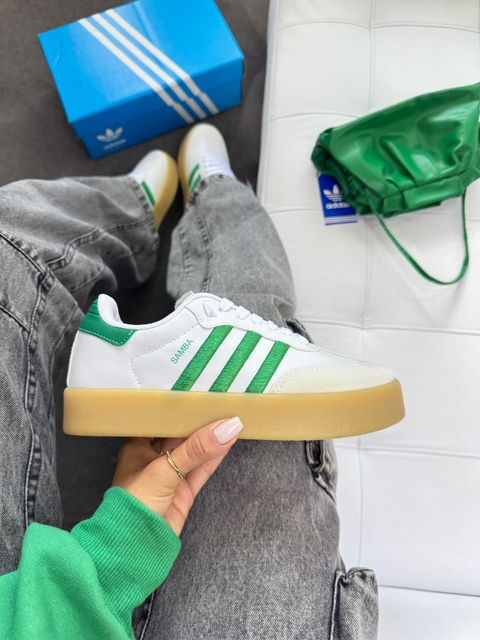 AIDAS SAMBAE - BRANCO/VERDE - comprar online
