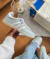 ADIDAS SAMBA COURO LEGITIMO - AZUL ÁGUA na internet