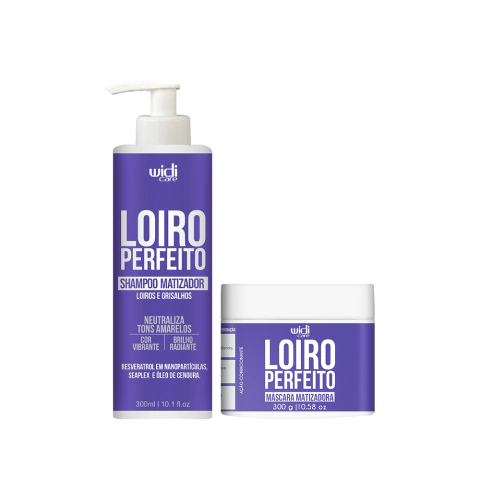 Kit Loiro Perfeito - Shampoo Matizador + Máscara Matizador Widi Care
