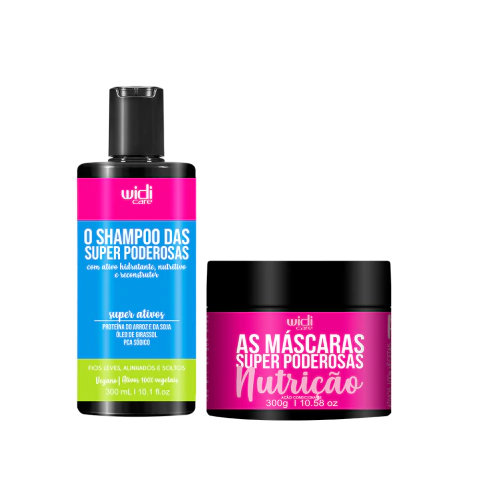 Kit Super Poderosas - Shampoo + Máscara Nutrição Widi Care
