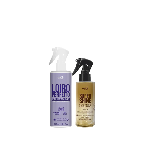 Kit Finalização - Leave-In Loiro Perfeito + Shine Gold Widi Care
