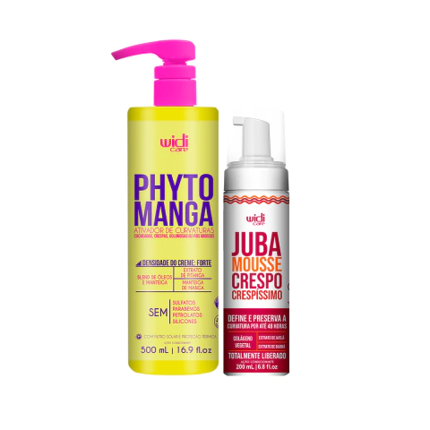 Kit Finalização - Creme de Pentear Phytomanga Ativador de Curvaturas Efeito Pesado + Mousse Crespíssimo Widi Care
