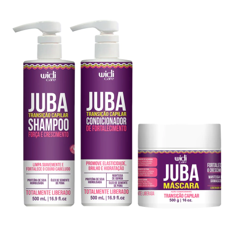 Kit Juba Transição - Shampoo + Condicionador + Máscara Widi Care
