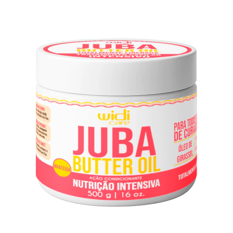 Máscara de nutrição Juba Butter Oil Widi Care 500g para cabelos cacheados, crespos, ondulados e tingidos.