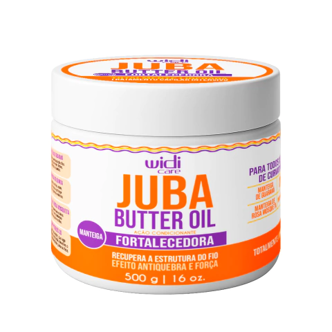 Mascara Widi Care Juba Butter Oil Manteiga Fortalecedora 500g para tratamento, nutrição e reconstrução de cabelos cacheados, crespos e ondulados.