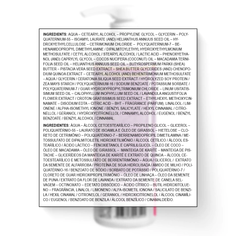 Rótulo do Creme de Pentear Juba Transição Capilar Textura Densa 500ml