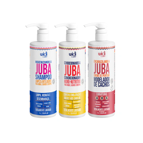 Kit Widi Care Juba - Shampoo + Condicionador + Encaracolando a Juba 1l