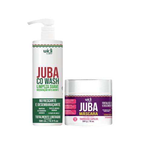 Kit Widi Care Juba com Co Wash e Máscara de Transição Capilar para cabelos cacheados, crespos e ondulados