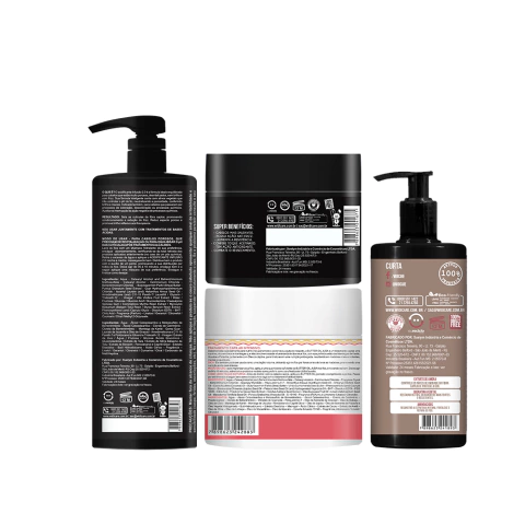 Kit Cronograma Cabelos Porosos - Acidificante Infusão 300g + Máscara Infusão 300g + Butter Oil Juba 500g + Carga de Queratina 250 ml Widi Care
