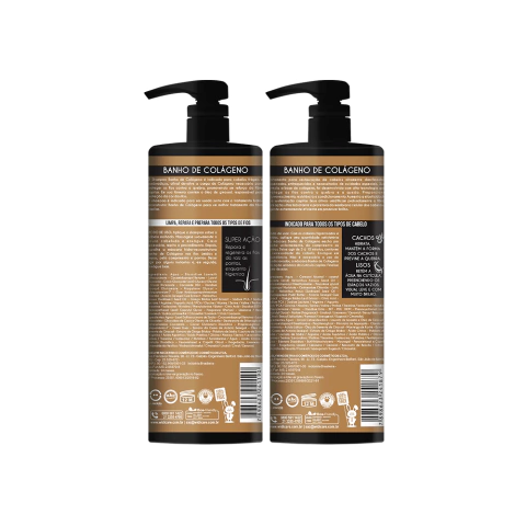 Kit Banho de Colágeno - Shampoo 1kg + Máscara Hidro Reconstrutora 1kg Widi Care
