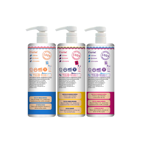 Kit Juba Encrespando 1l - Shampoo + Condicionador + Encrespando a Juba 1l Widi Care

