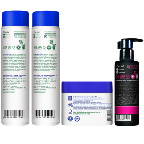 Kit Sete Óleos - Shampoo + Condicionador + Máscara + Finalizador Magic 200ml Widi Care
