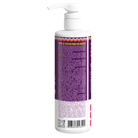 Verso do Creme de Pentear Juba Transição Capilar Textura Densa 500ml