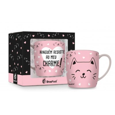 Caneca Porcelana Urban Cat 300 ml
