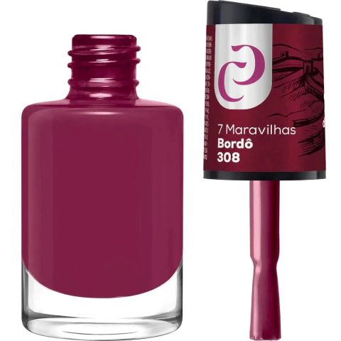Esmalte 7 Maravilhas Bordo N°308 Cora
