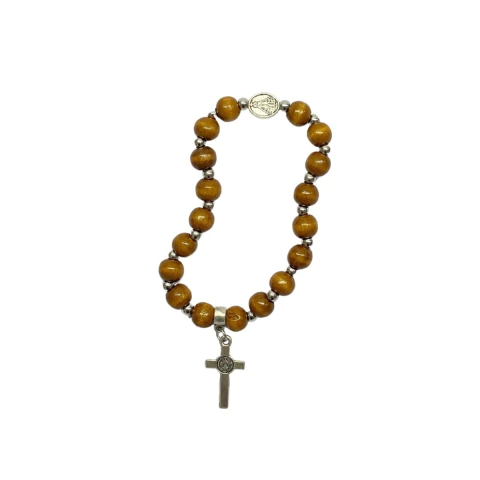 Chaveiro Terço de Madeira