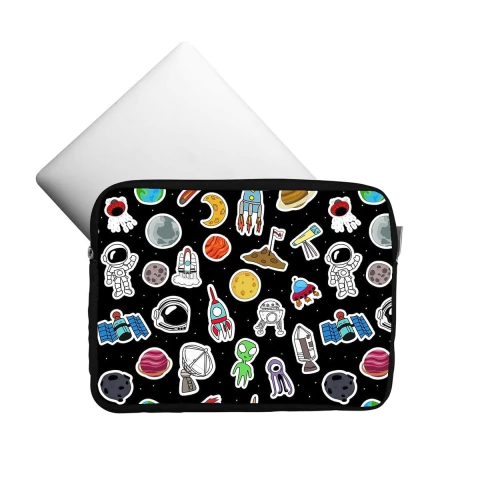 Capa Para Notebook Case Pasta Com Zíper Galáxia Espaço