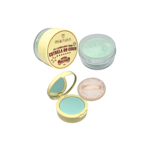 Pó Camuflagem Estrela do Circo Verde Mia Make